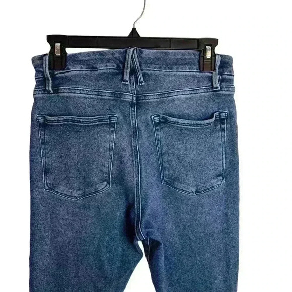 Good AMERICAN Good Waist High Waist Crop Skinny Jeans In Blue798 Size 10/30 - Picture 6 of 8